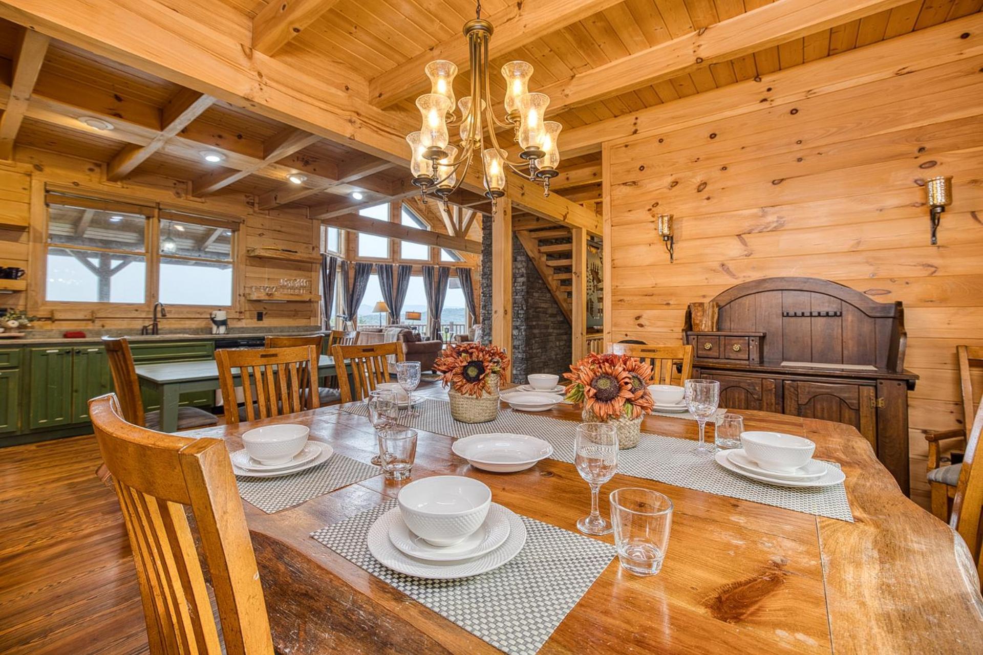 Sky High Lodge By Bk Stays. Large Cabin. Amazing Views. Game Room. Jacuzzi. Six Bedrooms. Sleeps 12 Blue Ridge Eksteriør billede